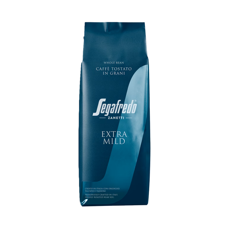 Produktbild: Kaffee Segafredo Extra Mild ganze Bohne, 1000 g, aromaversiegelte Verpackung.