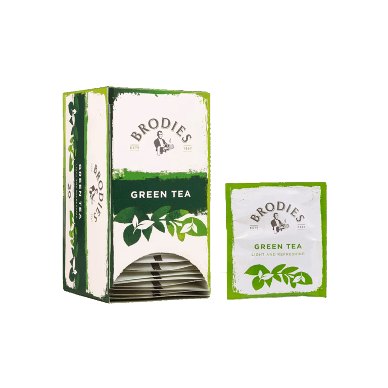 Produktbild: Brodies Tee Green Tea, Teebeutel, Karton mit 20 Teebeuteln