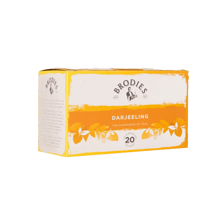 Produktbild: Brodies Tee Darjeeling, Teebeutel, Karton mit 20 Teebeuteln
